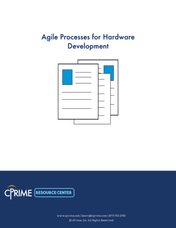 CPrime -Agile Processes For Hardware Development
