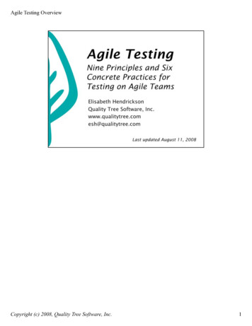 Agile Testing Overview - Test Obsessed