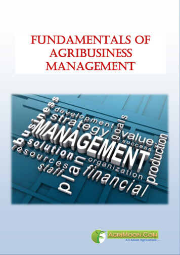 Fundamentals Of Agribusiness Management - AgriMoon