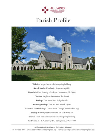 Parish Profile - All Saints Anglican Church