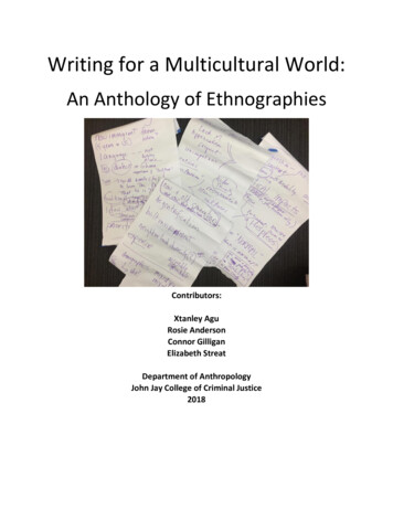 Writing For A Multicultural World - John Jay College Of Criminal Justice