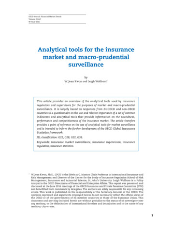 Analytical Tools For The Insurance Market And Macro-prudential . - OECD