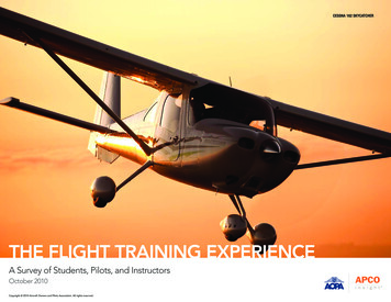 The Flight Training Experience - Aircraft Owners And .