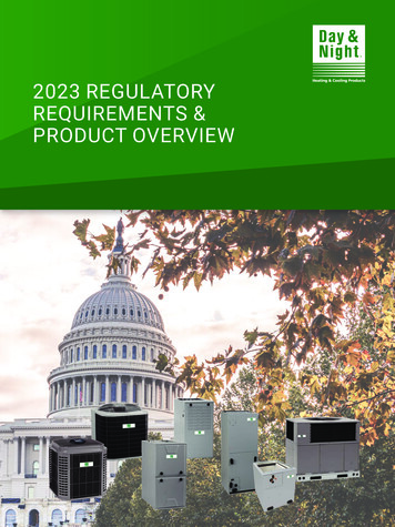 2023 Regulatory Requirements & Product Overview