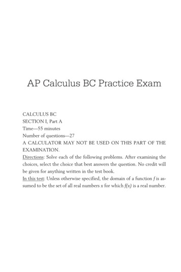 AP Calculus BC Practice Exam