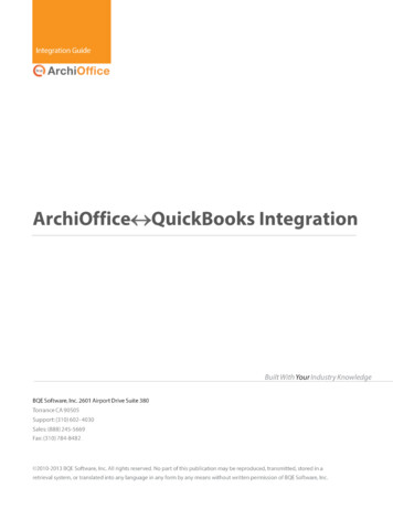 ArchiOffice-QuickBooks Basic Integration Guide 2013