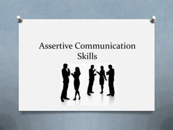 Assertive Communication Skills - Great Plains Tribal .