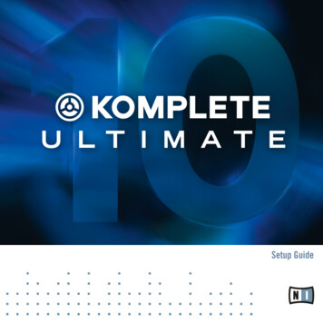 KOMPLETE 10 ULTIMATE Setup Guide English - Sound Pure