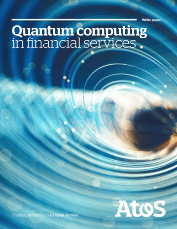 Quantum Computing In Financial Services - Atos