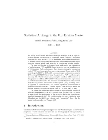 Statistical Arbitrage In The U.S. Equities Market