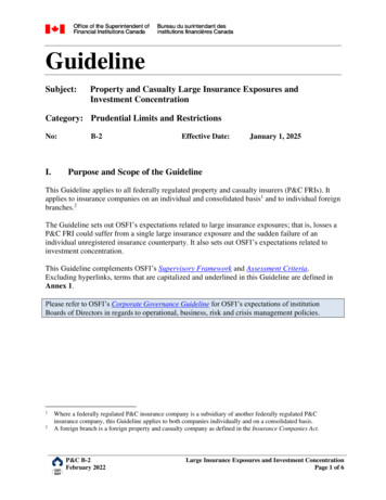 B-2 Guideline - Property And Casualty Large Insurance Exposures And .