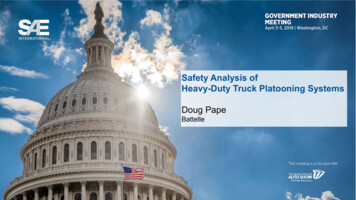 Safety Analysis Of Heavy-Duty Truck Platooning Systems