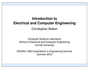 Introduction To Electrical And . - Cornell University