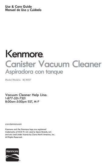 Kenmore Canister Vacuum Cleaner - Kenmorefloorcare 