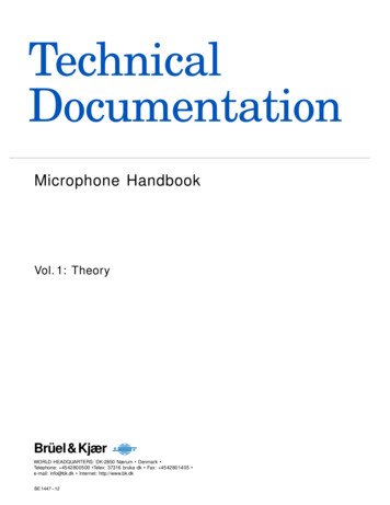User Manual/Handbook: Microphone Handbook Volume 1 - 