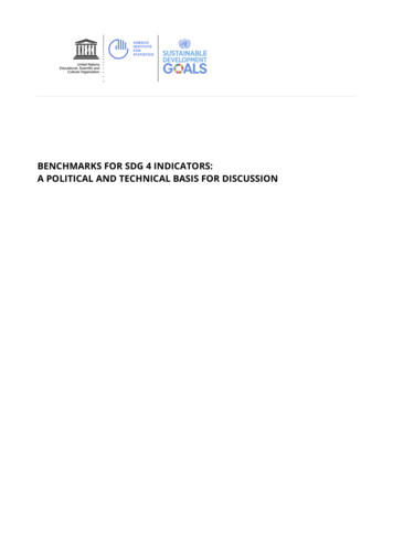 BENCHMARKS FOR SDG 4 INDICATORS: A POLITICAL AND 