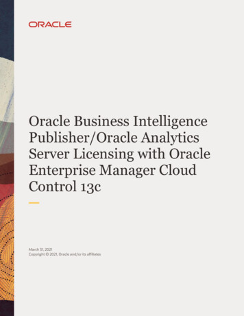 Oracle Business Intelligence Publisher/Oracle Analytics Server .