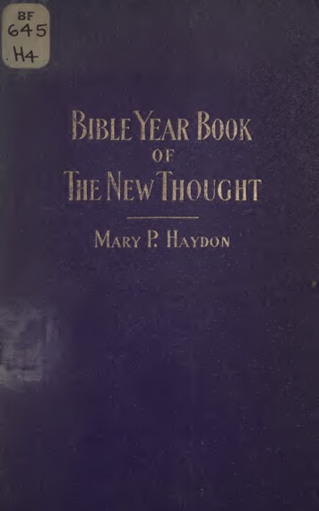 Bible Year Book Of The New Thought,