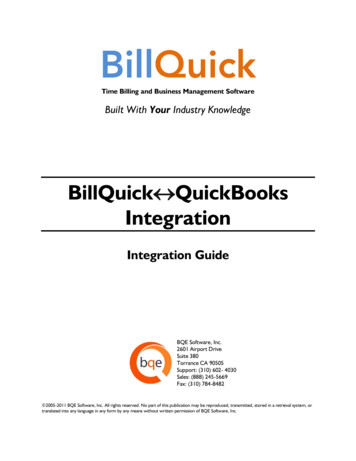 BillQuick QuickBooks Integration - BQE CORE