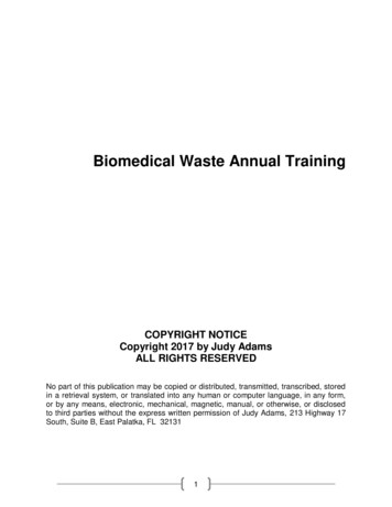 Biomedical Waste Annual Training
