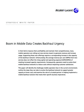 Boom In Mobile Data Creates Backhaul Urgency White Paper