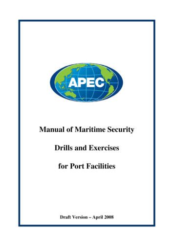 Manual Of Maritime Security Drills And Exercises For Port .