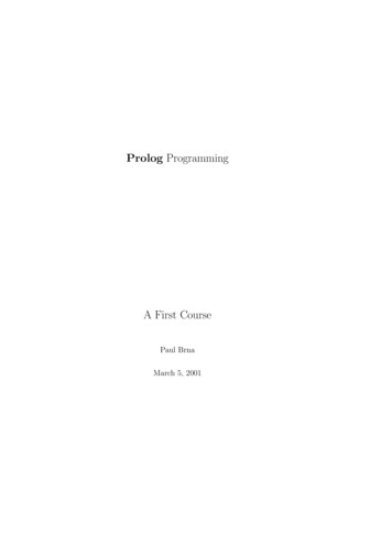 Prolog Programming - University Of Washington