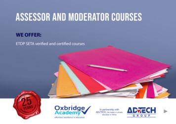 Assessor And Moderator Courses - Oxbridge Academy