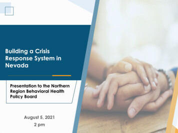 Building A Crisis Response System In Nevada - DPBH