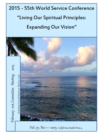 “Living Our Spiritual Principles: Expanding Our Vision“