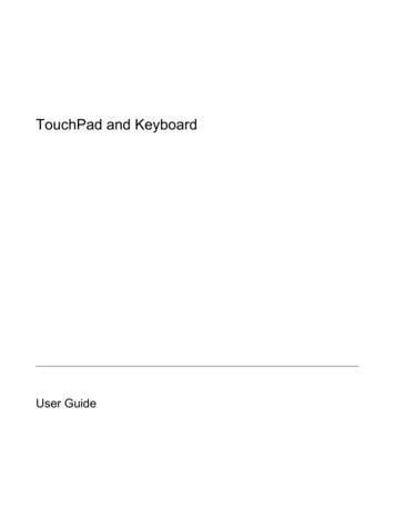 TouchPad And Keyboard - HP Home Page
