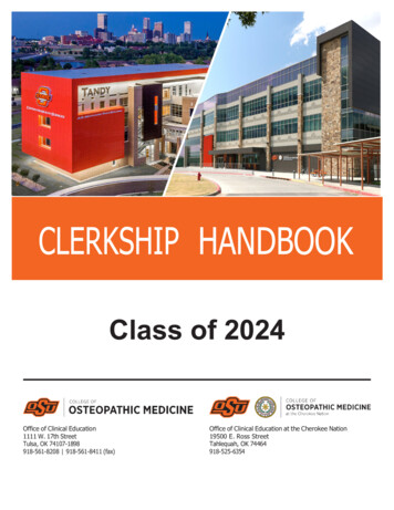 Clerkship Handbook