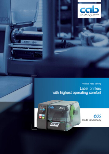 Products Need Labeling Label Printers With Highest Operating Comfort
