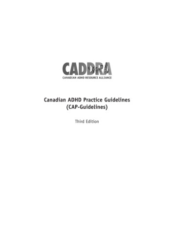 Canadian ADHD Practice Guidelines (CAP-Guidelines) - 