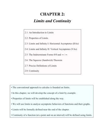 CHAPTER 2: Limits And Continuity - Kkuniyuk 