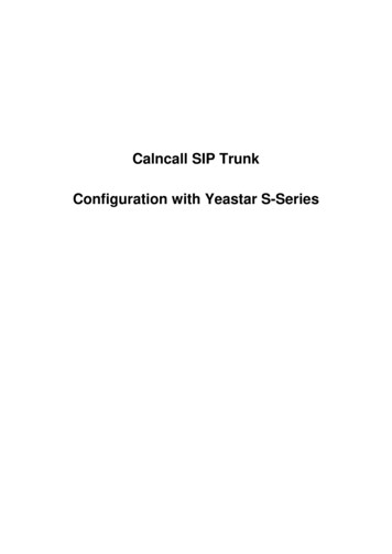 Calncall SIP Trunk Configuration With Yeastar S-Series
