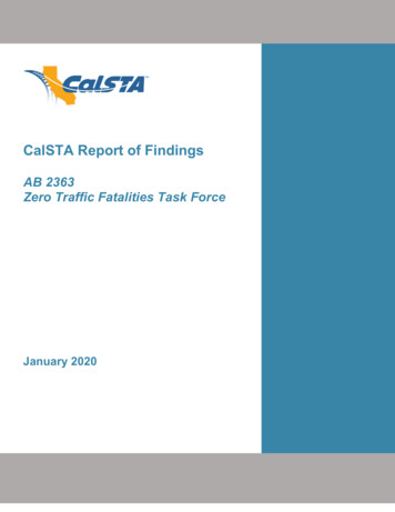 CalSTA Report Of Findings