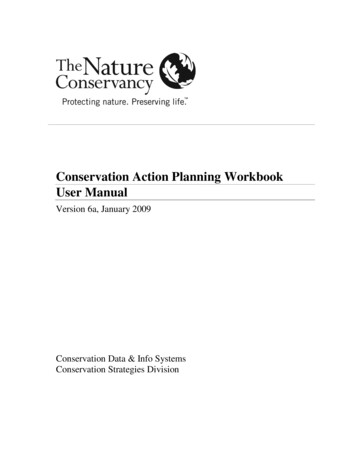 Conservation Project Management Workbook User Manual