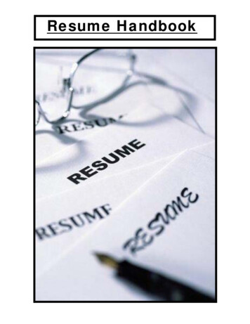 Resume Handbook - Southwestern College