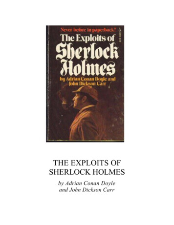 THE EXPLOITS OF SHERLOCK HOLMES - Detective.gumer.info