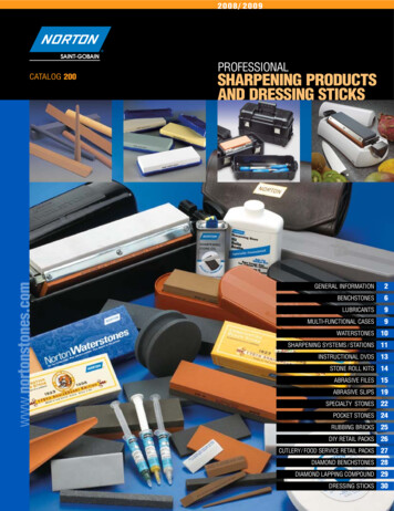 PROFESSIONAL SHARPENING PRODUCTS - Norton Abrasives