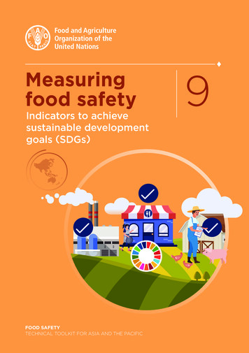 Measuring Food Safety 9 - Food And Agriculture Organization