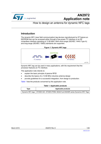 How To Design An Antenna For Dynamic NFC Tags - Application Note