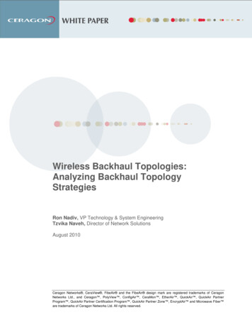Wireless Backhaul Topologies: Analyzing Backhaul Topology . - Winncom