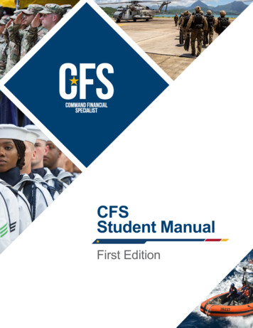 CFS Student Manual - Finred.usalearning.gov