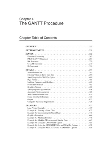 The GANTT Procedure