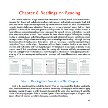 Chapter 6. Readings On Reading - WAC Clearinghouse