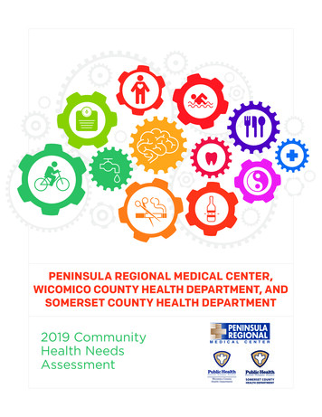 Peninsula Regional Medical Center, Wicomico County Health Department .