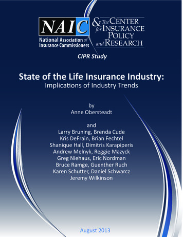 State Of The Life Insurance Industry - NAIC