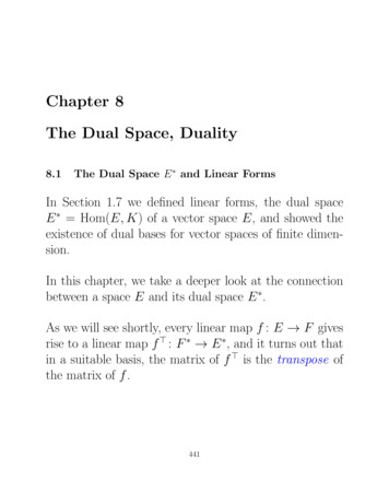 Chapter 8 The Dual Space, Duality - University Of Pennsylvania